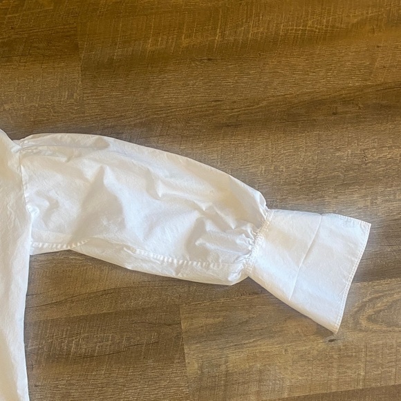 Ralph Lauren 100% Cotton White Ruffled Popover Blouse Size 12 - Picture 4 of 10